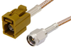 SMA Male to Curry FAKRA Jack Cable 24 Inch Length Using RG316 Coax - PE39348K-24 - Pasternack