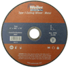 Weiler Aluminum Oxide Cutoff Wheel - Type 1 (Straight) - 60 Grit Fine Grade - 6 in Diameter - 7/8 in Center Hole - Wheel Thickeness:.45 in - 56273 -- 012382-56273 - Image