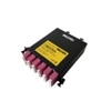 FX ACX Cassette, 12-Ports, OM4, LC Duplex, MPO-12 (Female), Type A ALT. Polarity, Erika Violet Adapters, Ultra Low Loss -- ACX-FC4U12LDMF1E - Image