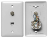 Datacommunication Face Plate with Jack - NS748W - Hubbell Incorporated