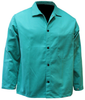 Chicago Protective Apparel Green Large FR-7A Cotton/Proban Welding & Heat-Resistant Coat - 30 in Length - 600-GR LG -- 600-GR LG - Image