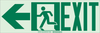 Brady Bradyglo B-552 Aluminum Rectangle Gray Exit Sign - 14 in Width x 5 in Height - Glow in the Dark - TEXT: EXIT - 81797 - 754473-81797 - R. S. Hughes Company, Inc.