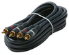 100ft 2 RCA to 2 RCA Audio Gold Plated Cable - Red and White -- 254-240BL - Image