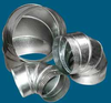 Straight 30 Ga. Round 90&deg; Adjustable Elbows - 12501309010 - M&M Manufacturing Co.