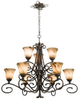 5535AC/1239 Large Chandeliers-Glass Shade - 331745 - Capital Lighting, Inc.