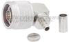Right Angle N Male (Plug) Connector For LMR-200 Cable, Crimp/Solder - SC9188 - Fairview Microwave Inc.