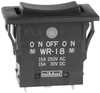 Switch, Rocker, Spdt, 15A, 250Vac, Black; Switch Operation Nkk Switches -- 10X9944
