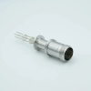 MS Series, Multipin Feedthrough, 4 Pins, 700 Volts, 10 Amps per Pin, 0.056″ Dia Conductors, w/ Air-side Connector, 1.18″ QF / KF Flange - A0197-4-QF - MPF Products, INC.
