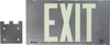 Brady Bradyglo B-355 Plastic Rectangle Silver Exit Sign - 15.25 in Width x 8.25 in Height - Glow in the Dark - TEXT: EXIT - 112655 - 754473-68470 - R. S. Hughes Company, Inc.