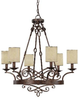 4166RT-510 Mid. Chandeliers-Drum Shades - 690257 - Capital Lighting, Inc.