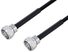 Outdoor Rated 4.3-10 Male to 4.3-10 Male Low PIM Cable 60 Inch Length Using SPO-250 Coax Using Times Microwave Parts - PE3C6437-60 - Pasternack