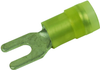 Terminal, Spade/fork, #6, Crimp, Yellow; Product Range Multicomp Pro - 34P2354 - Newark, An Avnet Company