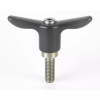 Clamp Handle; Threaded Stud, T-Shape, Stainless Steel -- MAT-THP402SS - Image