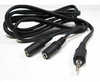 6ft 3.5mm Stereo Male to 2 3.5mm Stereo Female Splitter Cable - 10A3-03206 - SFCable.com