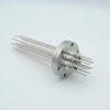 Power Feedthrough, 5000 Volts, 28 Amps, 12 Pins, 0.094″ Molybdenum Conductors, 2.75″ Conflat Flange - A0283-5-CF - MPF Products, INC.