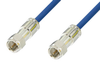 75 Ohm F Male to 75 Ohm F Male Cable 48 Inch Length Using 75 Ohm PE-B159-BL Blue Coax - PE38136/BL-48 - Pasternack