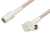 SMB Plug to SMB Plug Right Angle Cable 48 Inch Length Using RG316 Coax, RoHS - PE33672LF-48 - Pasternack