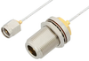 SMA Male to N Female Bulkhead Cable 24 Inch Length Using PE-SR047FL Coax - PE34153-24 - Pasternack