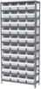 Akro-Mils Shelfmax 6500 lb Adjustable White Gray Powder Coated Steel 22 ga Open Adjustable Fixed Shelving System - 40 Bins - 6500 lb Total Capacity - AS1279080 WHITE - AS1279080 WHITE - R. S. Hughes Company, Inc.