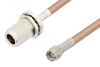 SMA Male to N Female Bulkhead Cable 6 Inch Length Using PE-P195 Coax, RoHS - PE34178LF-6 - Pasternack