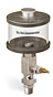 Clear View Single Feed Manual Lubricator, 9 oz Acrylic Reservoir, 3/8” Male NPT - B4461-009AB3W - Oil-Rite Corp.