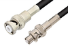MHV Male to SHV Plug Cable 72 Inch Length Using 75 Ohm RG59 Coax - PE3108-72 - Pasternack