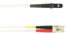1-m, LC-MTRJ, 50-Micron, Multimode, Plenum, White Fiber Optic Cable -- FOCMP50-001M-LCMT-WH - Image