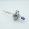 Thermocouple-Power Feedthrough, 1 Pair Type E, w/ Miniature TC Connector, 5000 Volts, 30 Amps, 2 Pins, 2.75″ Conflat Flange - A2277-7-CF - MPF Products, INC.