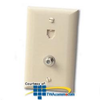 Suttle Duplex Faceplate with 4 Conductor Voice Jack/F-Type.. - 2-2021 - TelephoneStuff.com