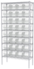 Akro-Mils Shelfmax 2000 lb Adjustable Clear Chrome Steel Open Adjustable Fixed Shelving System - 32 Bins - 2000 lb Total Capacity - AWS143630080SC - AWS143630080SC - R. S. Hughes Company, Inc.