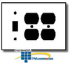 Leviton 3-Gang 1-Toggle 2-Duplex Device Combination.. - 80747 - TelephoneStuff.com