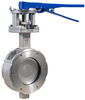 Stainless Steel Manually Operated ANSI 150, High-Performance Wafer Style, Butterfly Valve -- 9100-10 - Image