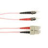 1-m, ST-SC, 50-Micron, Multimode, Plenum, Pink Fiber Optic Cable -- FOCMP50-001M-STSC-PK - Image