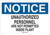 Brady B-120 Fiberglass Reinforced Polyester Rectangle White Restricted Area / No Trespassing Sign - 20 in Width x 14 in Height - 70567 - 754476-70567 - R. S. Hughes Company, Inc.