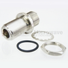 Hermetically Sealed N Female (Jack) to N Female (Jack) Bulkhead Adapter, Nickel Plated Brass Body, 1.5 VSWR - SM4031 - Fairview Microwave Inc.