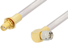 SMA Male Right Angle to SMA Female Bulkhead Cable 12 Inch Length Using PE-SR401AL Coax , LF Solder - PE34317LF-12 - Pasternack