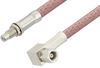 SMC Plug Right Angle to SMC Jack Bulkhead Cable 48 Inch Length Using RG142 Coax, RoHS - PE34478LF-48 - Pasternack
