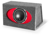 Enclosed Subwoofer System with Single 10W6v2-D4 Subwoofer Driver, Dark Gray / Red Carpet (600 W, 2 &Icirc;&copy;) - Ported Enclosure -- HO110R-W6v2 - Image