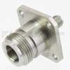 SMA Female (Jack) to N Female (Jack) 4 Hole Flange Adapter, Passivated Stainless Steel Body, 1.2 VSWR - SM4233 - Fairview Microwave Inc.