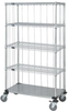 3 Sided Cart, 4 Wire/1 Solid Shelves; Height Quantum Storage - 42AC5082 - Newark, An Avnet Company