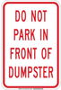 Brady B-555 Aluminum Rectangle White Parking Restriction, Permission & Information Sign - 12 in Width x 18 in Height - TEXT: DO NOT PARK IN FRONT OF DOOR - 129618 - 754473-78688 - R. S. Hughes Company, Inc.