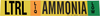 Brady B-946 Black / Green / Orange / White on Yellow Vinyl Self-Adhesive Pipe Marker - 2 1/4 in Height - 2 in Character Height - 14 in Length - Printed Msg = AMMONIA - 90414 - 754476-90414 - R. S. Hughes Company, Inc.