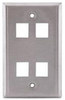 Wall Plate, Stainless Steel, 4 Module; Accessory Type Hubbell Wiring Devices - 99B3338 - Newark, An Avnet Company