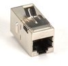 CAT5e Keystone Couplers, Straight-Pinned, Shielded, Silver, 10-Pack -- FM593-10PAK