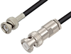 BNC Male to MHV Male Cable 100 cm Length Using RG58 Coax - PE3W00032-100CM - Pasternack
