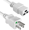 NEMA 5-15P Hosptial Grade (Gray) to IEC 60320 C19 (Gray), 12AWG / 3C, SJT, 60C, 120 inches -- 233080-06 - Image