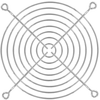120mm Wire Form Fan Guard, Bright Nickel Chrome Finish - 8195 - Qualtek Electronics Corp.