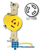 Leviton 15 AMP 277V Single Locking Flush Receptacle -- 47CM-60 - Image