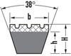 PW 92A Ivory V-Belt with Supergrip - Image