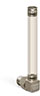 Vented Short Elbow Nylon Liquid Level Gage, 4 1/2” Sight Opening, 1/2” Male NPT Mounting Thread - B3641-10416BA4W - Oil-Rite Corp.